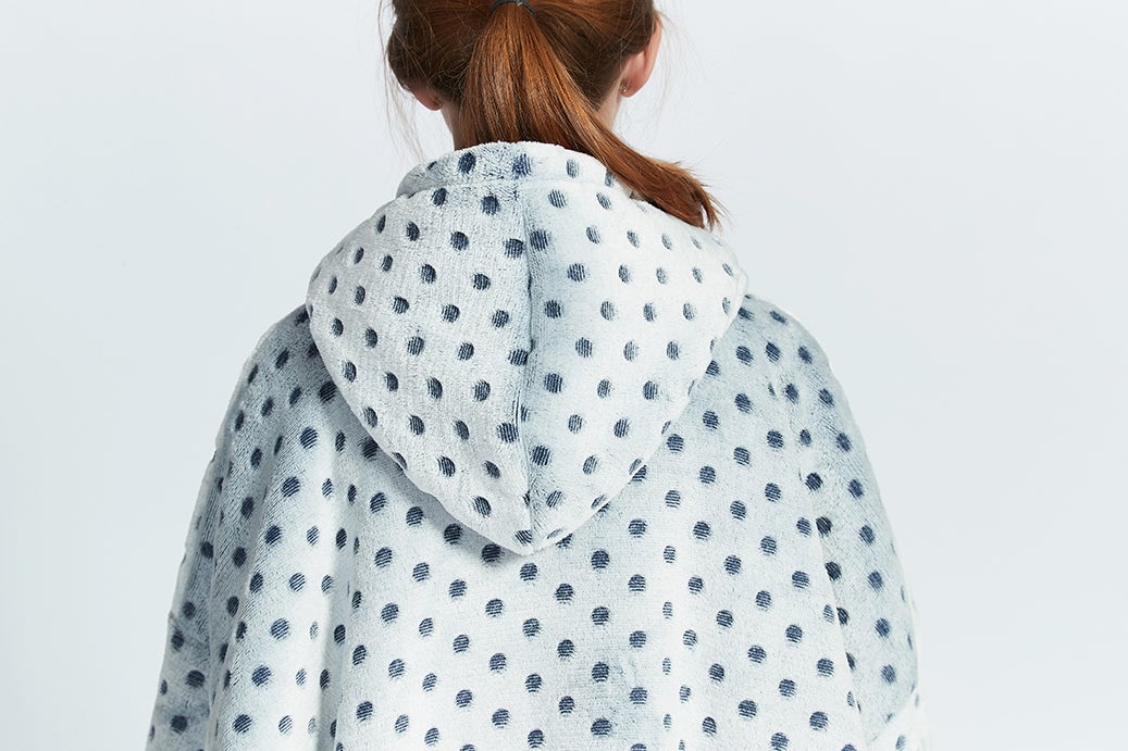 Gray Wave Polka Kids Oodie