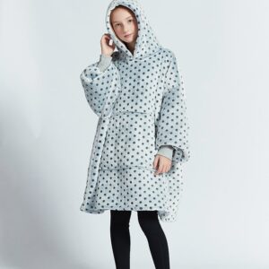 Gray Wave Polka Kids Oodie